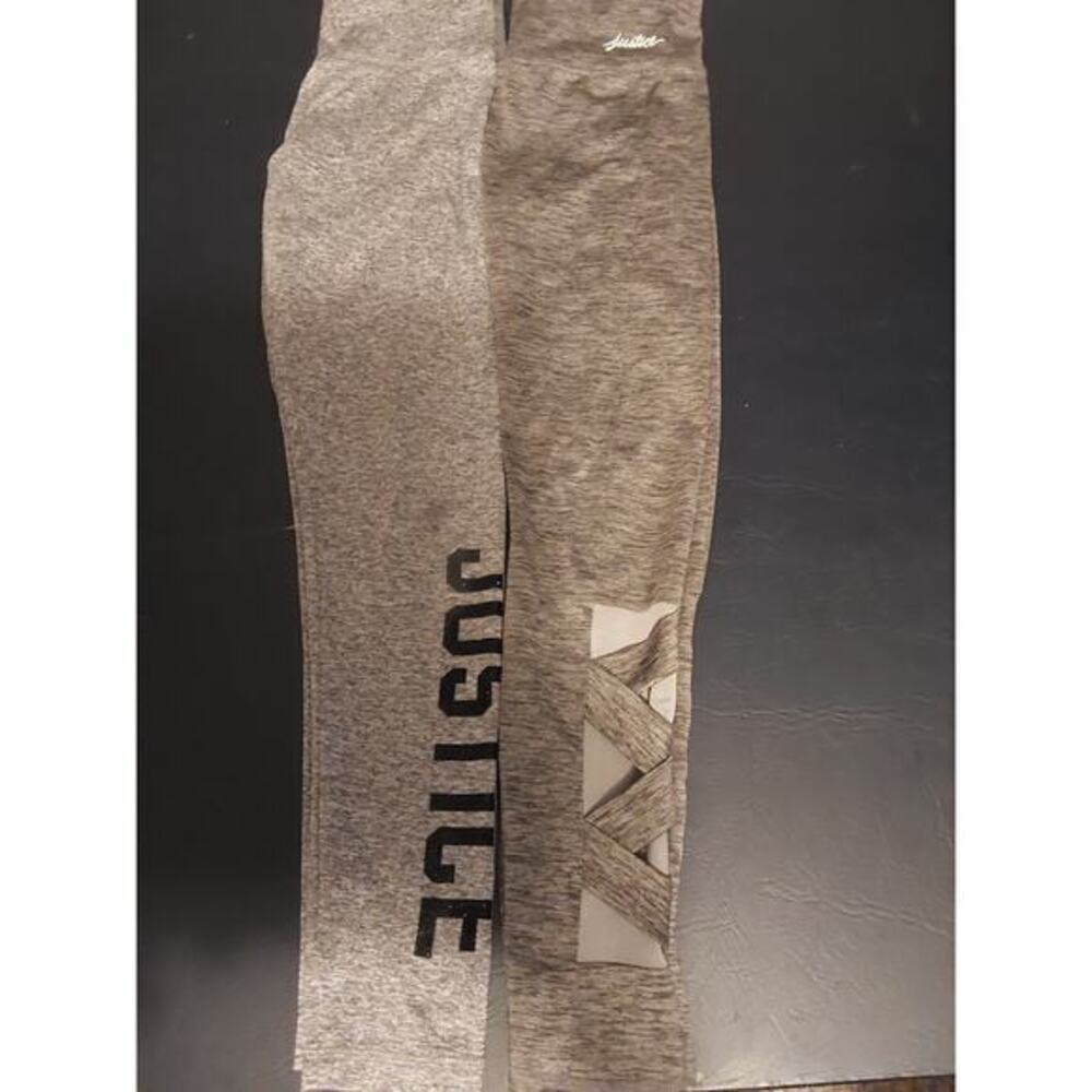 Girl's Lot of 2 Justice Gray Leggings Size 12